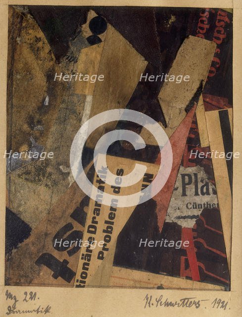 Merz 221, 1921. Creator: Schwitters, Kurt (1887-1948).
