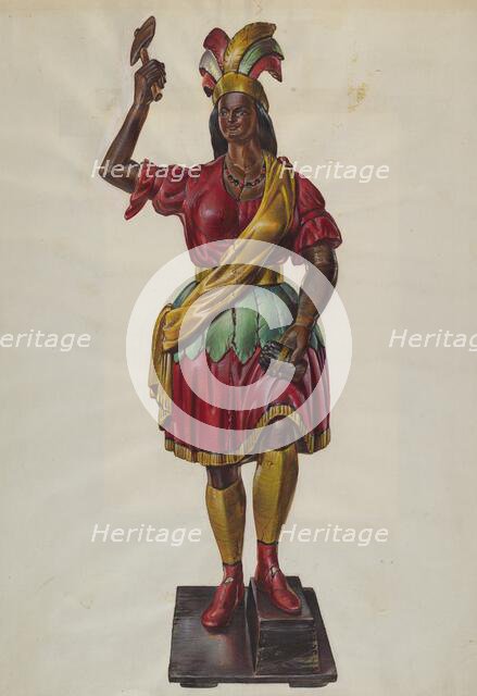 Cigar Store Indian, c. 1938. Creator: Unknown.