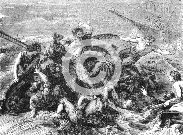 Shipwreck of Prince William, son of Henry I, 1120, (19th century). Artist: Unknown