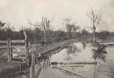 Road Through Flooded Land, 1890s-1900s. Creator: Morgan Whitney.