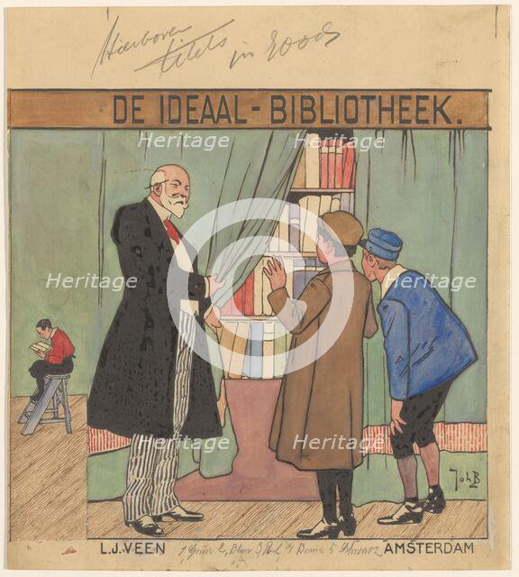 Book cover design for the series: "The Ideal Library" of publishing company..., 1914 or earlier.. Creator: Johan Coenraad Braakensiek.