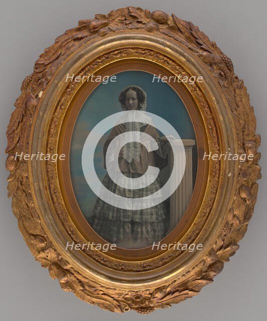 Untitled (Portrait of a Standing Woman), 1850. Creators: Albert Sands Southworth, Josiah Johnson Hawes.