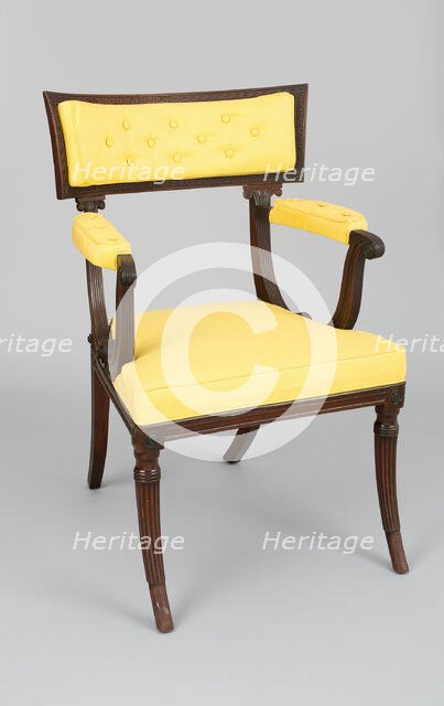 Armchair, England, c. 1810. Creator: Unknown.