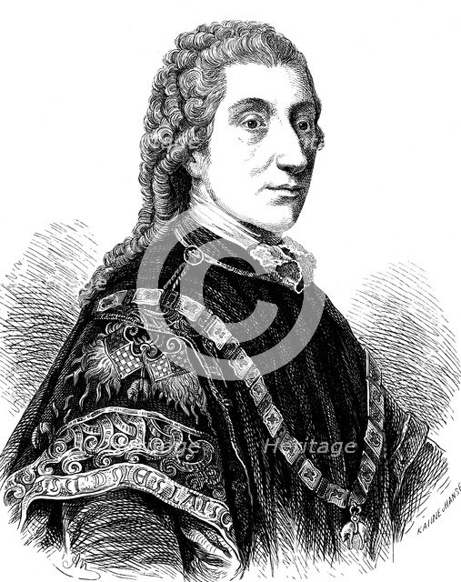 Portrait of Count Wenzel Anton Kaunitz-Rietberg (1711-1794), 1861.