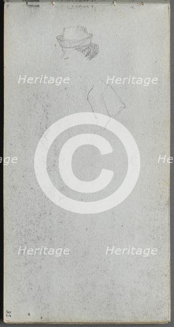 Sketchbook, page 35: Study of a Head. Creator: Ernest Meissonier (French, 1815-1891).