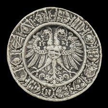 Coats of Arms around Double-headed Eagle [reverse], 1521. Creator: Albrecht Durer.