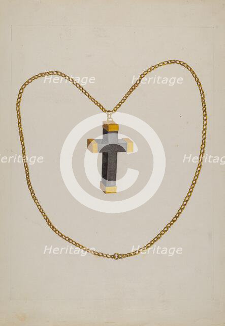 Cross and Chain, c. 1937. Creator: Tulita Westfall.