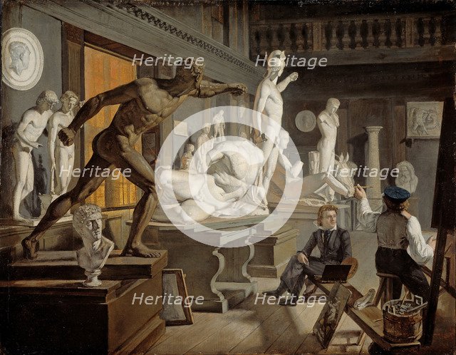 Scene from the Academy in Copenhagen. Artist: Baade, Knud (1808-1879)