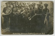 Photograph postcard of the Jenkins Orphanage Band, Charleston, South Carolina, 1914. Creator: Edward Elcha.