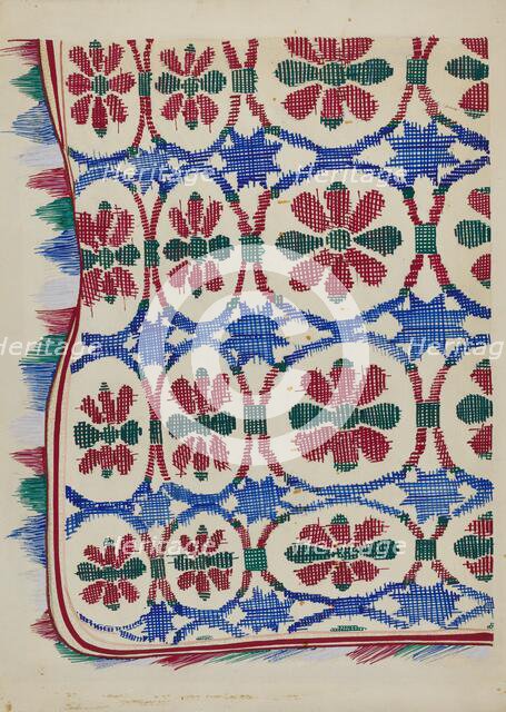 Coverlet, c. 1936. Creator: Cornelius Frazier.