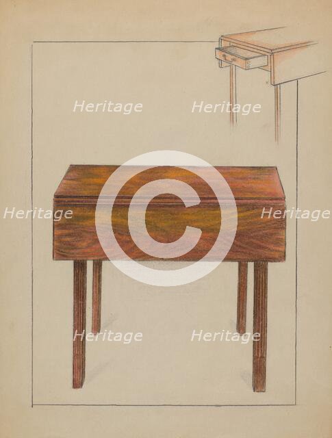 Drop Leaf Table, 1935/1942. Creator: Ruth Bialostosky.