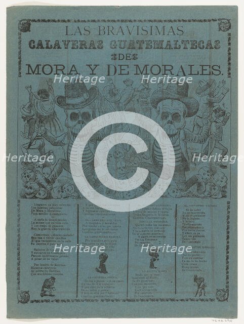 The very brave skeletons of Mora and of Morales, 1907., 1907. Creator: José Guadalupe Posada.