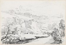 Landscape in the Alban Hills, 1744/1750. Creator: Joseph-Marie Vien the Elder.