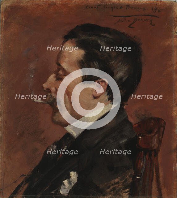 Man with Cigarette, 1896. Creator: Alice Pike Barney.