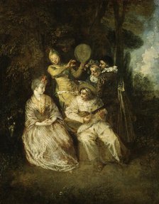 The Italian Serenade, early 18th century. Creator: Jean-Antoine Watteau.
