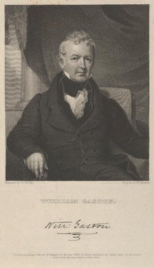 William Gaston, 1834. Creator: Asher Brown Durand.