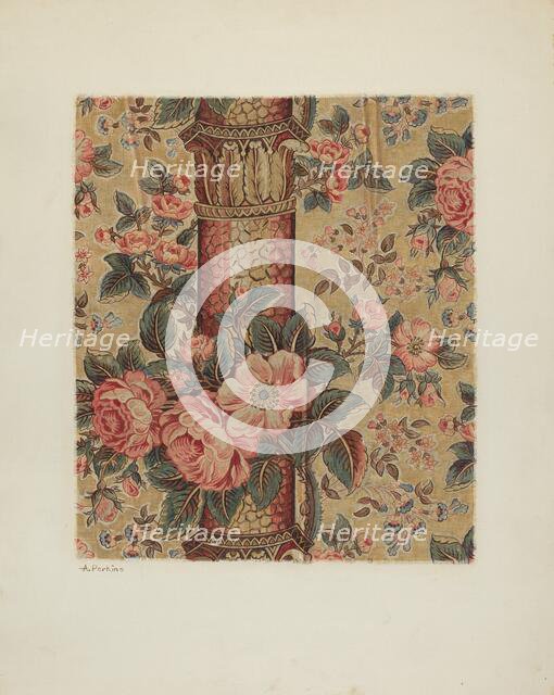 Printed Textile, c. 1941. Creator: Arlene Perkins.