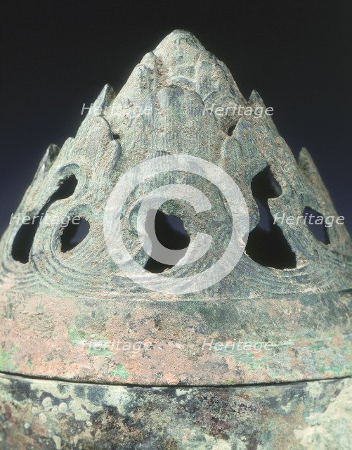 Bronze boshanlu censer, Wang-Mang Interregnum, China, 9-25. Artist: Unknown