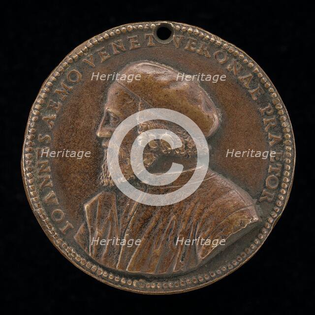 Giovanni Emo, Podesta of Verona 1527 [obverse], 1527. Creator: Giovanni Maria Pomedelli.