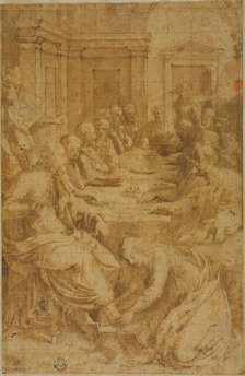 Study for Christ and the Magdalene in the House of Simon, 1564/72. Creator: Unknown.
