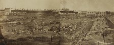 Construction site (panorama) probably showing construction of the Menilmontant..., c1860-1864. Creator: Unknown.