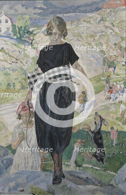 Jumping Dog, 1920. Creator: Carl Wilhelmson.