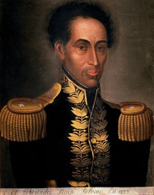 Simon Bolivar 'The Liberator' (1783-1830), soldier and hero of the American Independence, portrai…