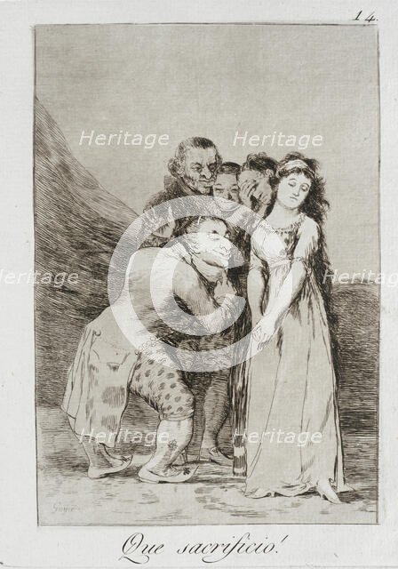 What a sacrifice!, 1799. Creator: Francisco Goya.