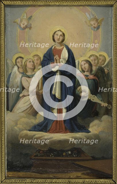 Esquisse pour l'église Notre-Dame de Vincennes : L'Assomption de la vierge, 1836. Creator: Jean Louis Bezard.