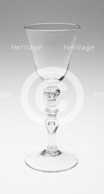 Wine Glass, England, c. 1786. Creator: David Wolff.