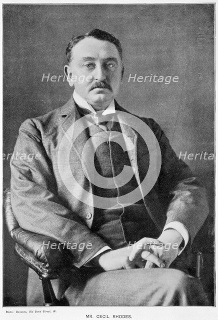 Cecil Rhodes, English-born South African entrepreneur and statesman, c1890. Artist: Unknown
