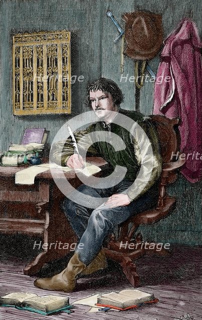 Luther in Warburg Castle, 1882.  Creator: G Spangerberg.