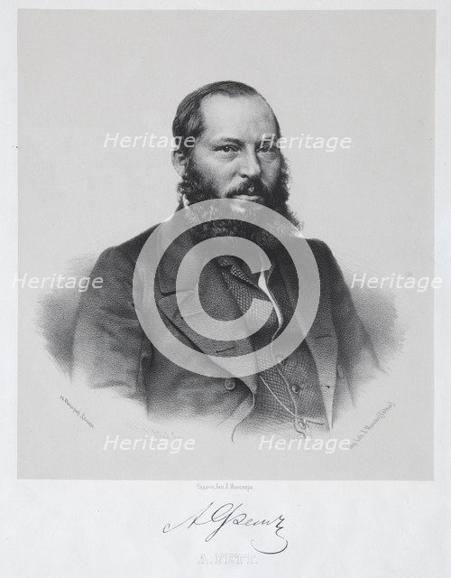 Portrait of the poet Afanasy Fet (1820-1892).