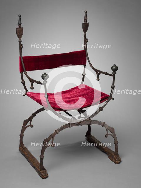Curule (Folding) Chair, c. 1450-1500. Creator: Unknown.