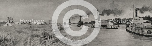 Fashoda Incident (1898): Arrival of the Anglo-Egyptian contingent at Fashoda...on 21 Sept 1898, 1898 Creator: Unknown.