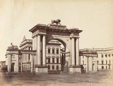 Gateway to Government House, Calcutta, 1850s. Creator: Captain R. B. Hill.