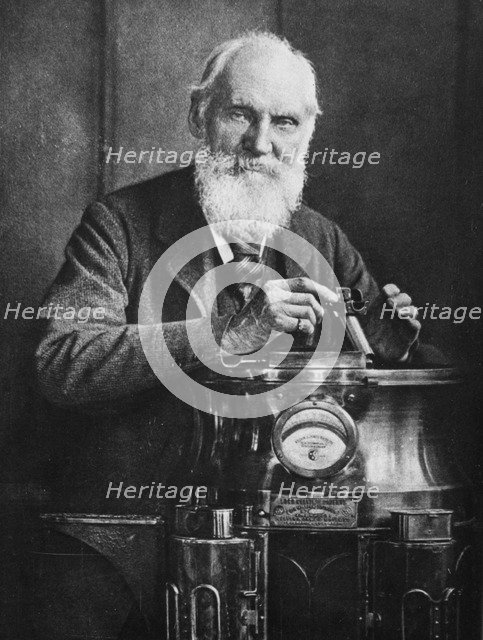 Lord Kelvin, Scottish mathematician and physicist, with his compass, 1902. Artist: James Craig Annan