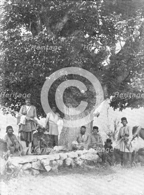 Threateners of Teheran: men who may capture the Shah - a Bakhtiari village, 1909. Creator: Unknown.