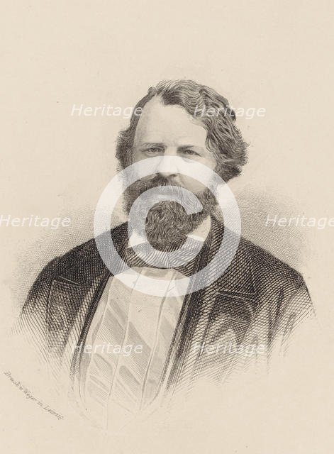 Portrait of the violinist and composer Joseph Joachim (1831-1907). Creator: Weger, August (1823-1892).