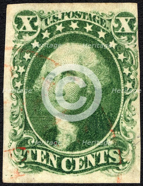 10c Washington single, 1855. Creator: Unknown.