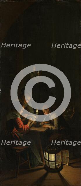 Triptych: Allegory of Art Training, c.1770. Creator: Willem Joseph Laquy.