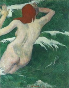 Dans les vagues, ou Ondine (In the Waves or Undine), 1889. Creator: Gauguin, Paul Eugéne Henri (1848-1903).