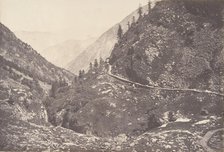 Gorge d'Astos, prise en revenant du lac d'Oo, Luchon, 1853. Creator: Joseph Vigier.