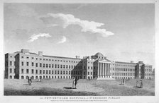 View of the new Bethlem Hospital, St George's Field, Southwark, London, 1814.       Artist: Anon