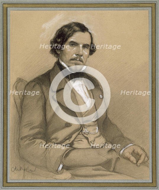 Portrait of Eugène Delacroix (1798-1863), c1854. Creator: Masson, Alphonse (1814-1898).