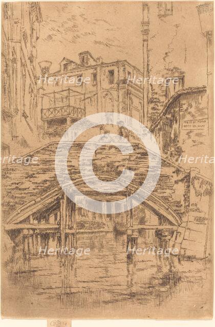 Ponte del Piovan, 1880. Creator: James Abbott McNeill Whistler.