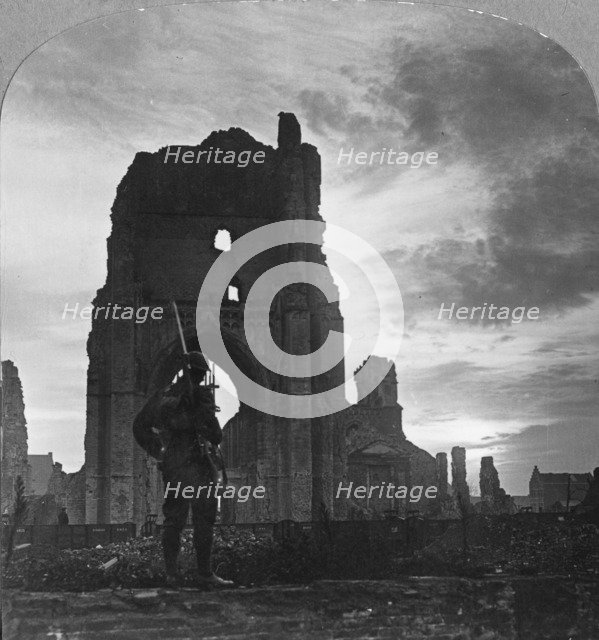 Ruins of Ypres, Flanders, Belgium, World War I, c1914-c1918. Artist: Realistic Travels Publishers