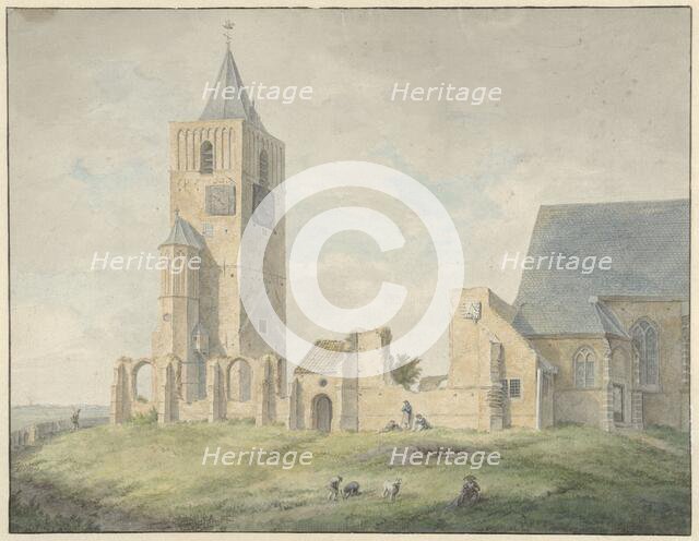 Ruin of the Church in Warmond, 1797. Creator: Franciscus Andreas Milatz.