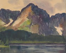 Rocky Mountains Above the River, 1930. Creator: Zolo Palugyay.