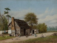 The Cotton Pickers' Cabin, 1880s. Creator: Walker, William Aiken (1828-1921).